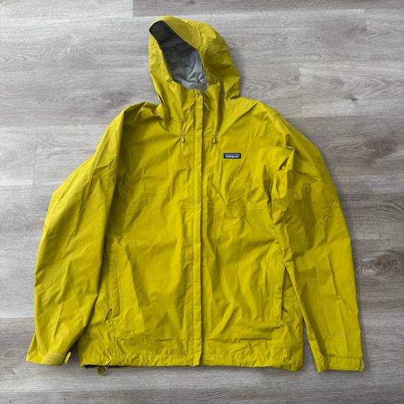 Patagonia Jacket Men’s L Full Zip Torrentshell 2.5L H2No Rain Coat 85240 Yellow - Picture 1 of 14